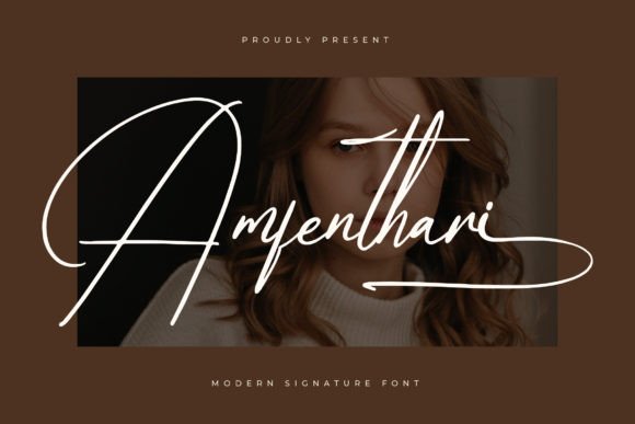 Amfenthari: A Modern Signature Font for Luxury Branding