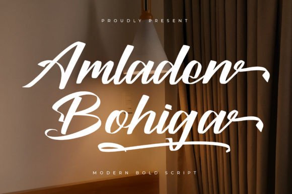 Amladen Bohiga: The Bold Script Font for Modern Campaigns
