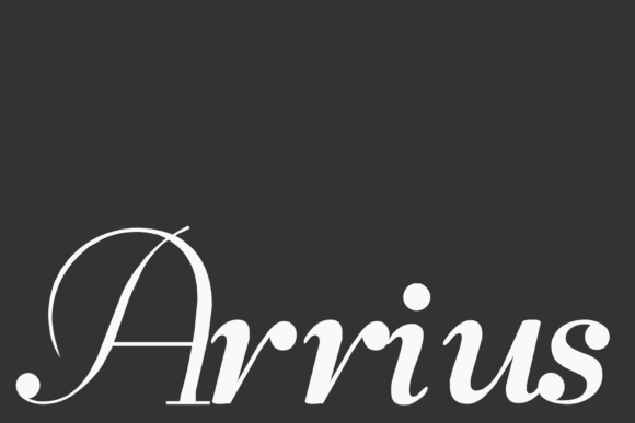 Arrius: An Elegant Script Font for Editorial Design