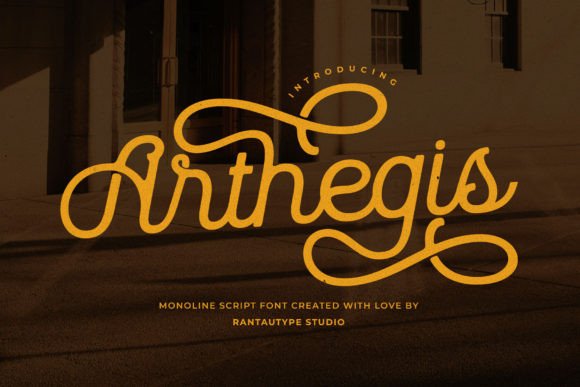 Arthegis Typeface Review: Elegant Script for Branding