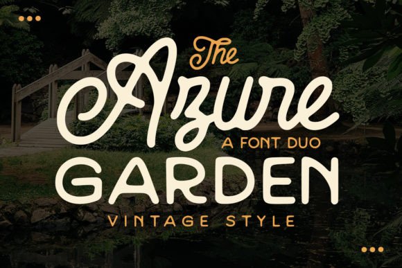 Azure Garden: A Vintage Script Font for Elegant Editorial Design