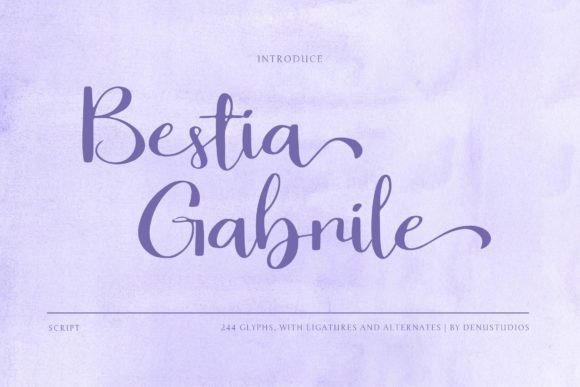 Bestia Gabrile Font for Handmade Branding