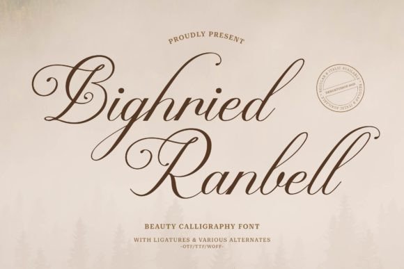 Designing Luxury Brands with Bighried Ranbell Font