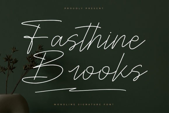 Fasthine Brooks Font for Handmade Branding