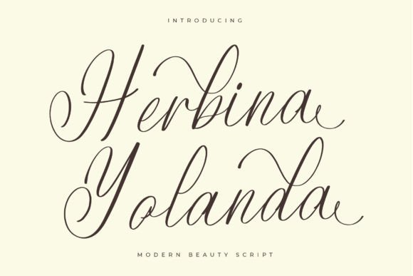 Herbina Yolanda: A Modern Script Typeface for Editorial Design