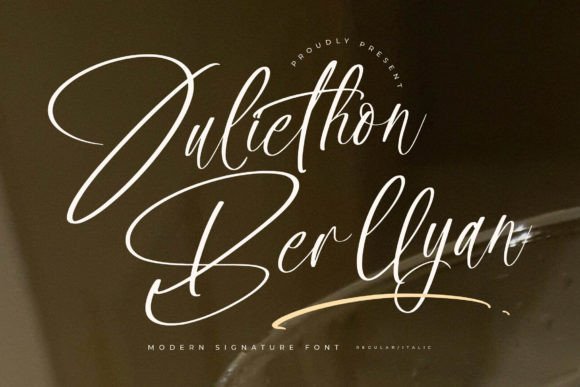 Juliethon Berllyan: A Modern Signature Font for Editorial Design