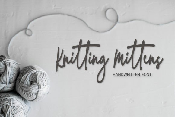Knitting Mittens: A Charming Script Font for Editorial Design