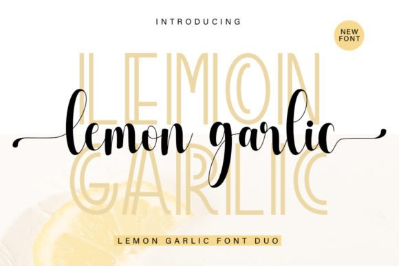 Lemon Garlic Duo Font for Campaign Design