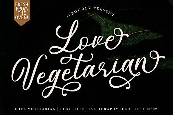 Love Vegetarian: The Elegant Script Font for Modern Campaigns