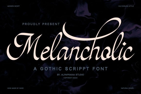 Melancholic: A Stylish Script Font for Elegant Campaigns