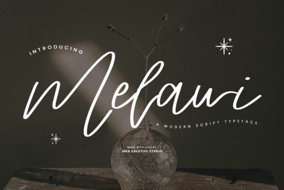 Melawi: A Modern Script Typeface for Editorial Design