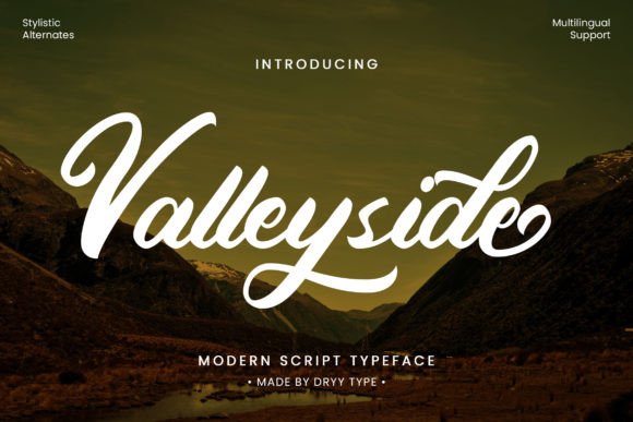 Valleyside: A Sophisticated Script Font for Editorial Design